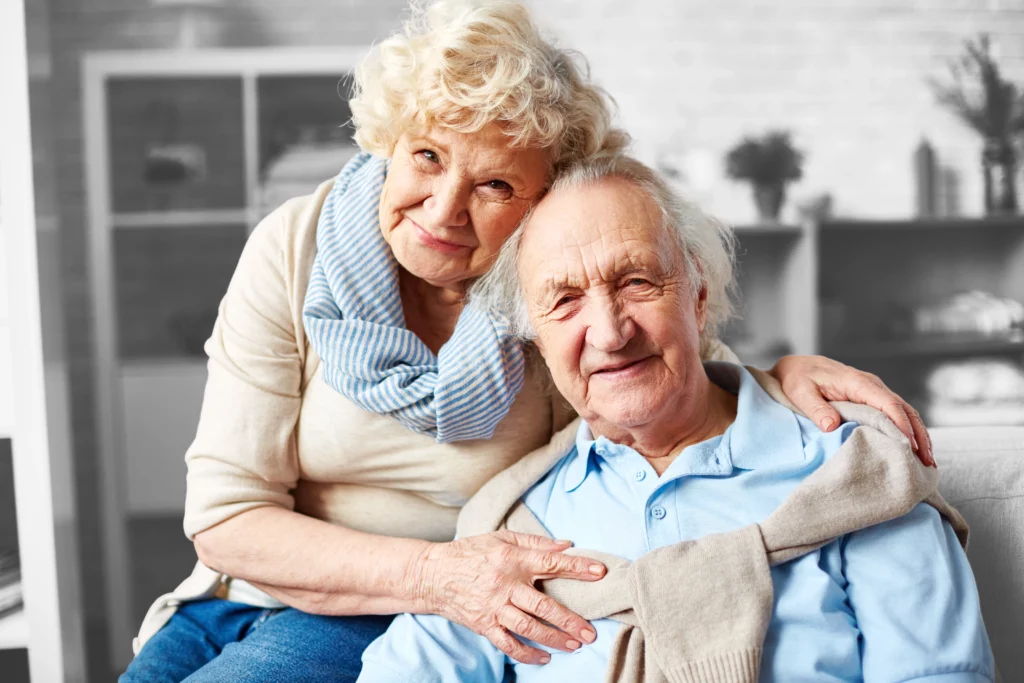 An elderly couple
